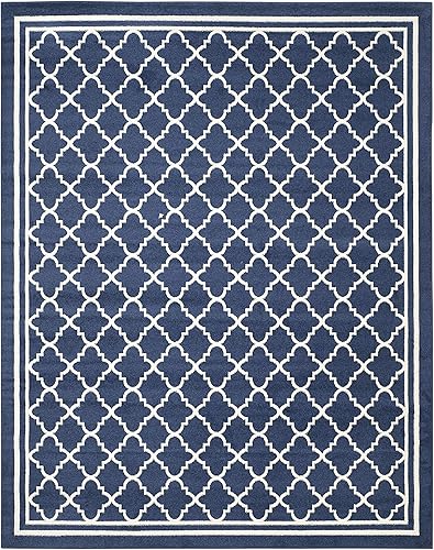 Vista 65 de Safavieh Amherst Collection AMT422B - Alfombra para interiores y exteriores, color gris claro y beige