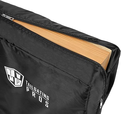 Miniatura 6 de Tailgating Pros Juego de tablero de Cornhole ligero con diseño piramidal con bolsas de frijoles y estuche de transporte, juego de cornhole