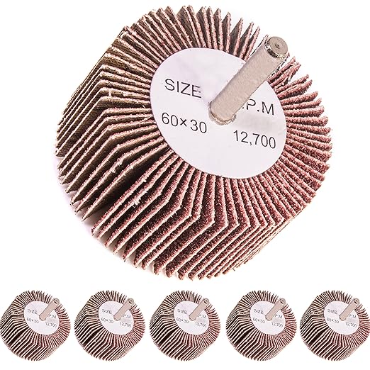 5x Coarse 80 Grit Flap Wheel Sanding Drill Bits 6mm Shank Abrasive