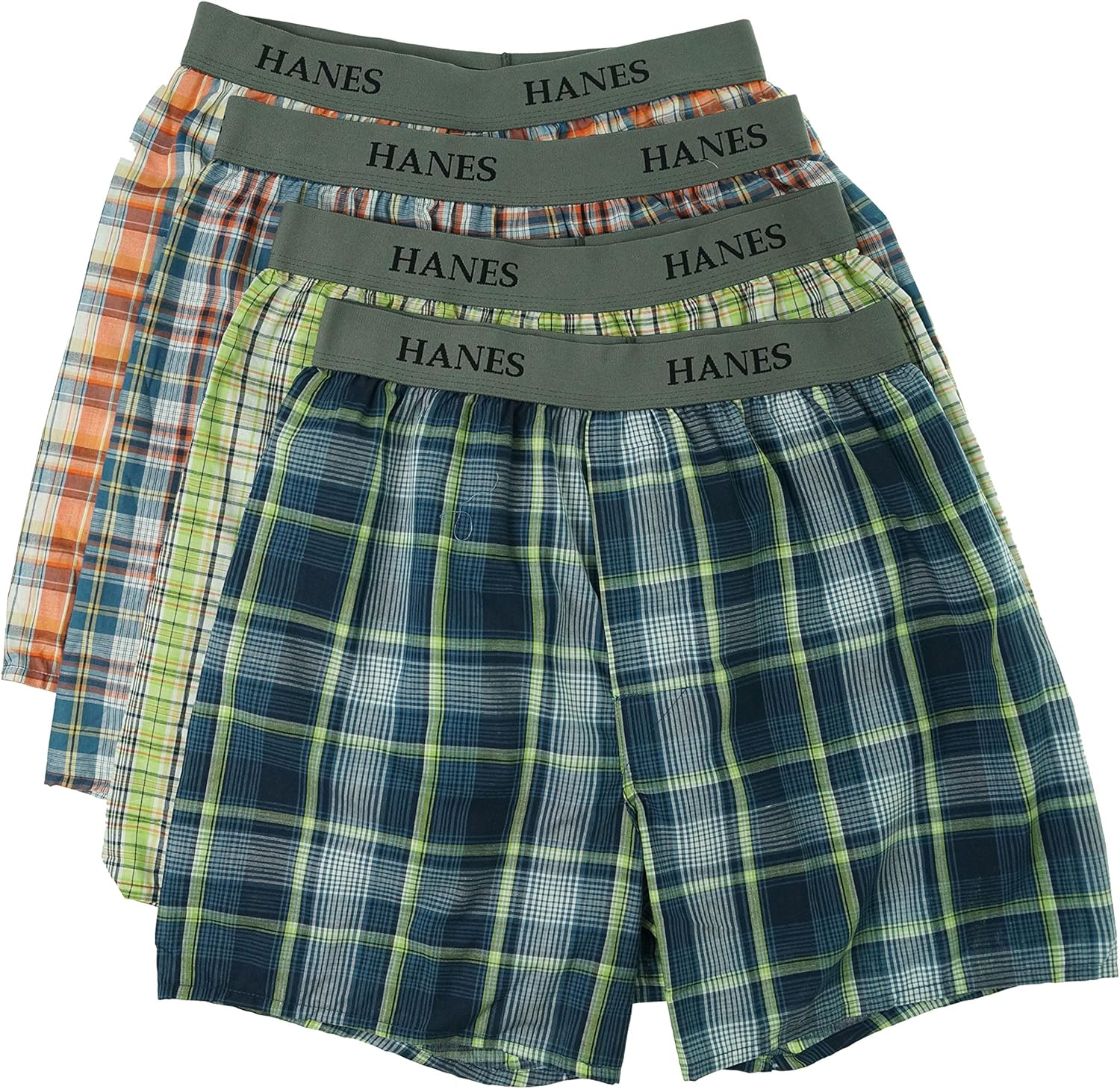Hanes Men's 4-Pack Platinum Woven Boxer