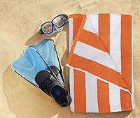 Vista 16 de Utopia Towels 4 Pack Cabana Stripe Beach Towel, 30 by 60 Inches, Oversized 100% Ring Spun Cotton Pool Towels, Highly Absorbent Quick Dry Bath Towels