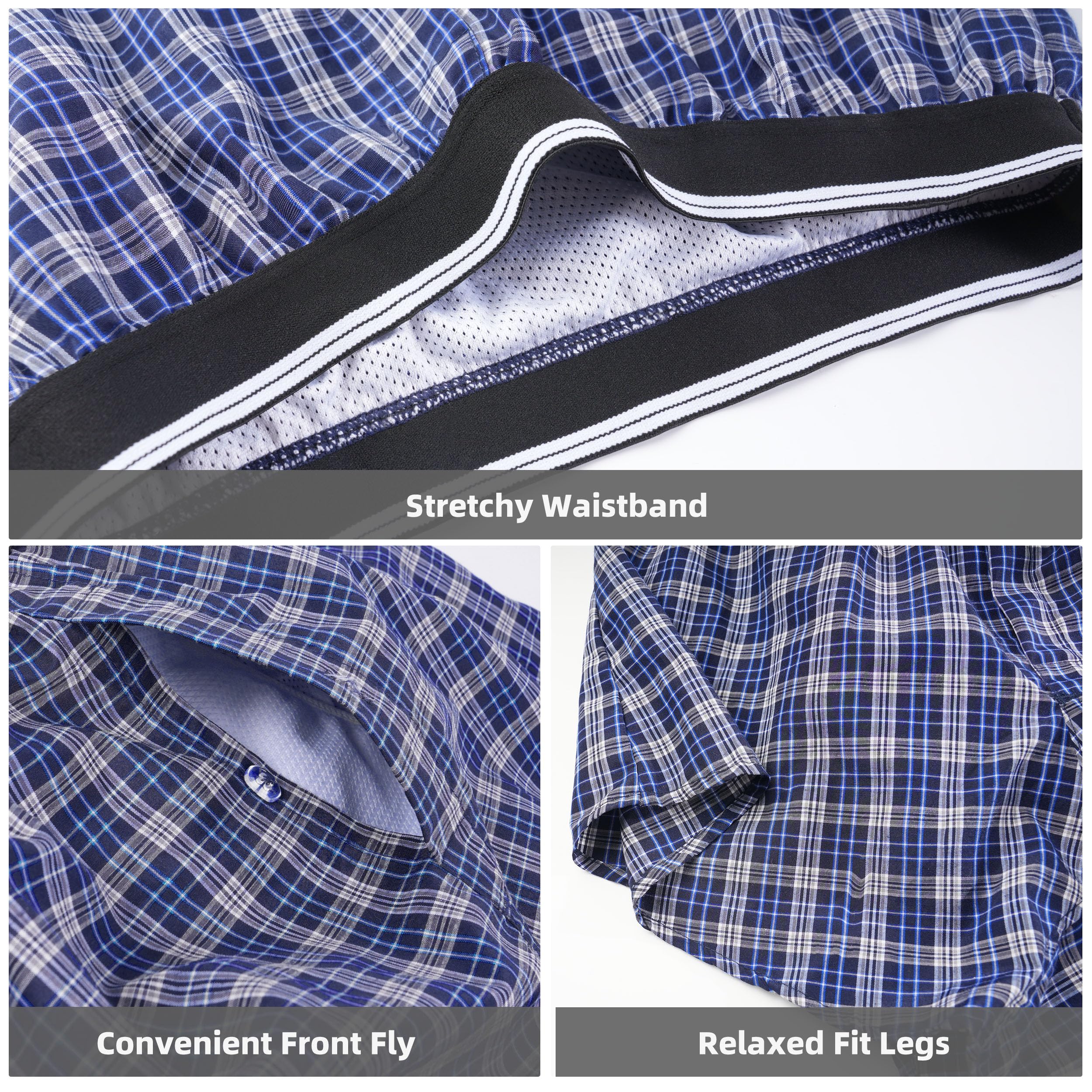 TIICHOO Mens Incontinence Underwear Washable With Absorbency Fly Front