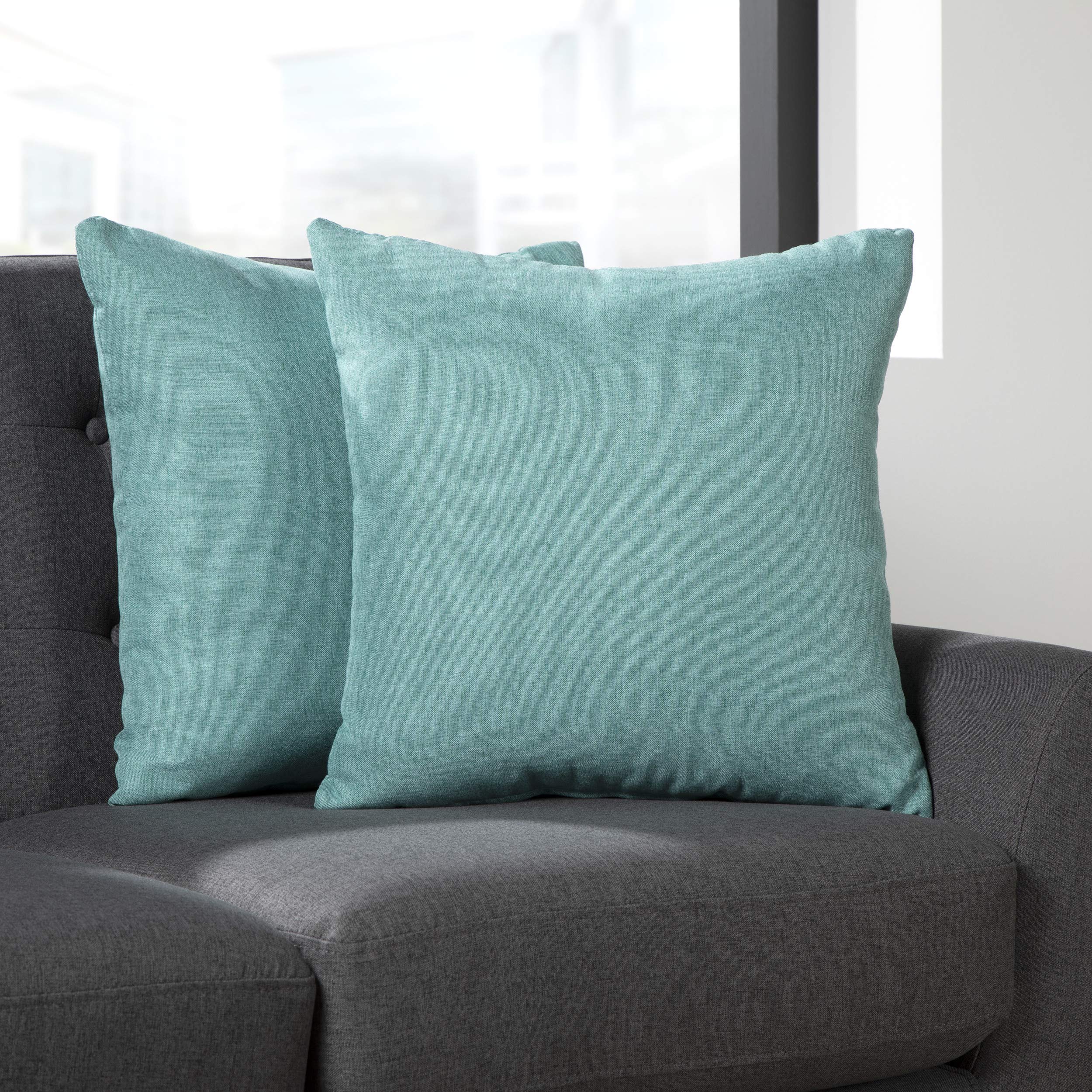 161 Collection by OFM 161 Collection Accent Covers with Pillow Inserts, 18 x 18, Teal 2 Pack