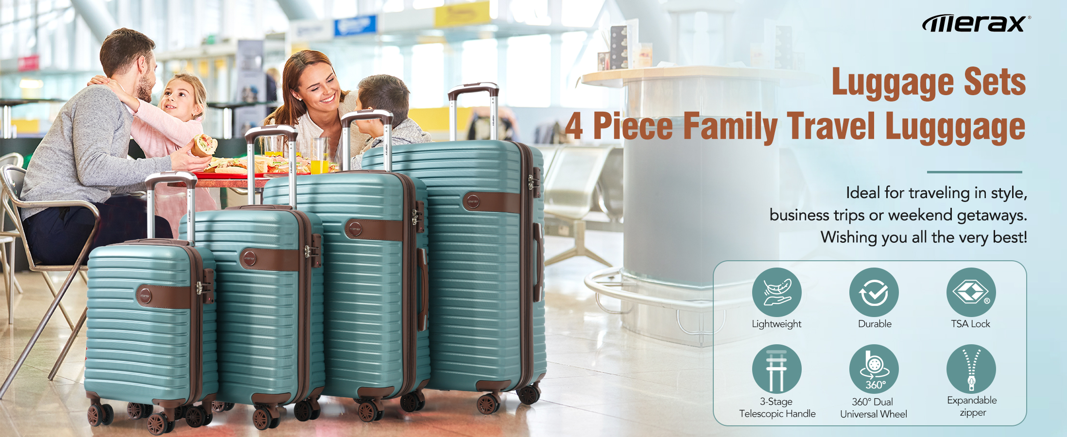 Amazon.com: Merax Hardshell Luggage Sets 4 piece Lightweight