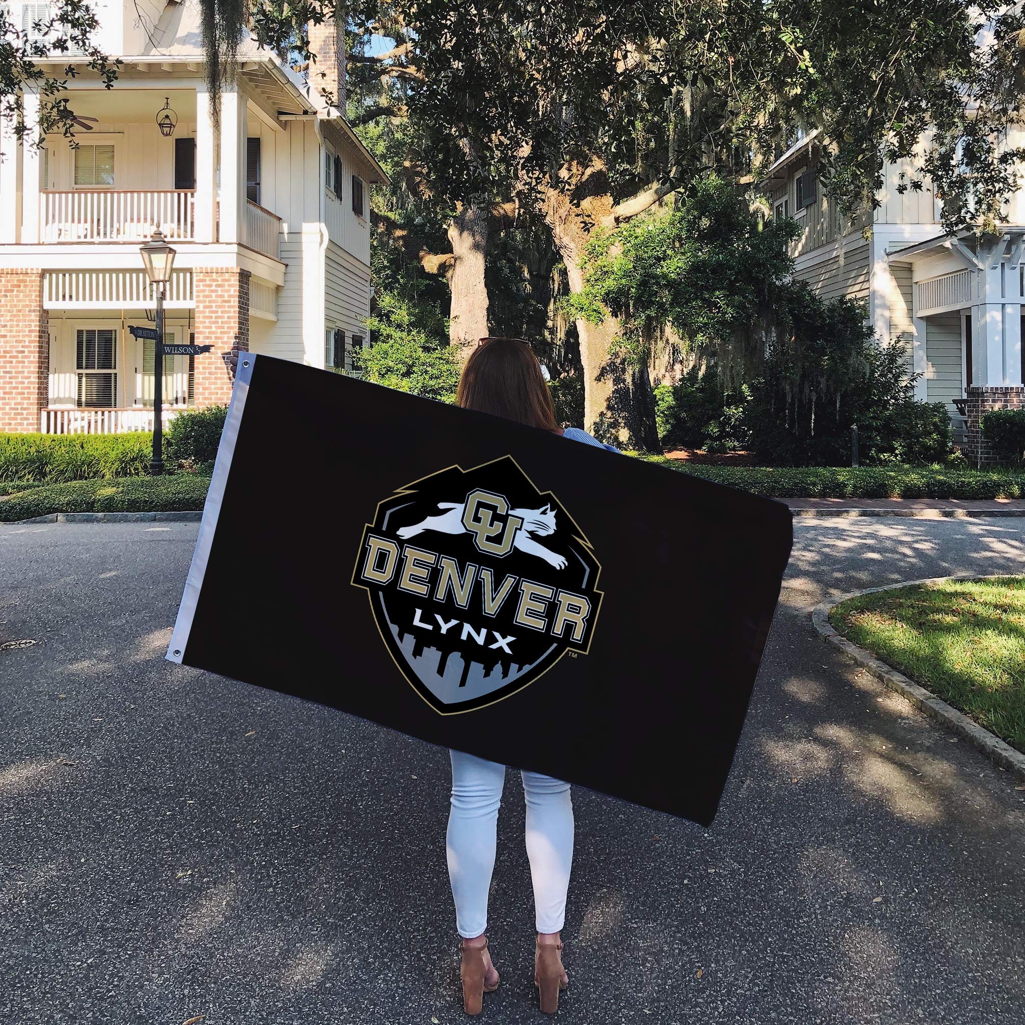University Of Colorado Denver Gartenflagge – Lynx Design, Doppelseitig, 100% Polyester, Wetterfest
