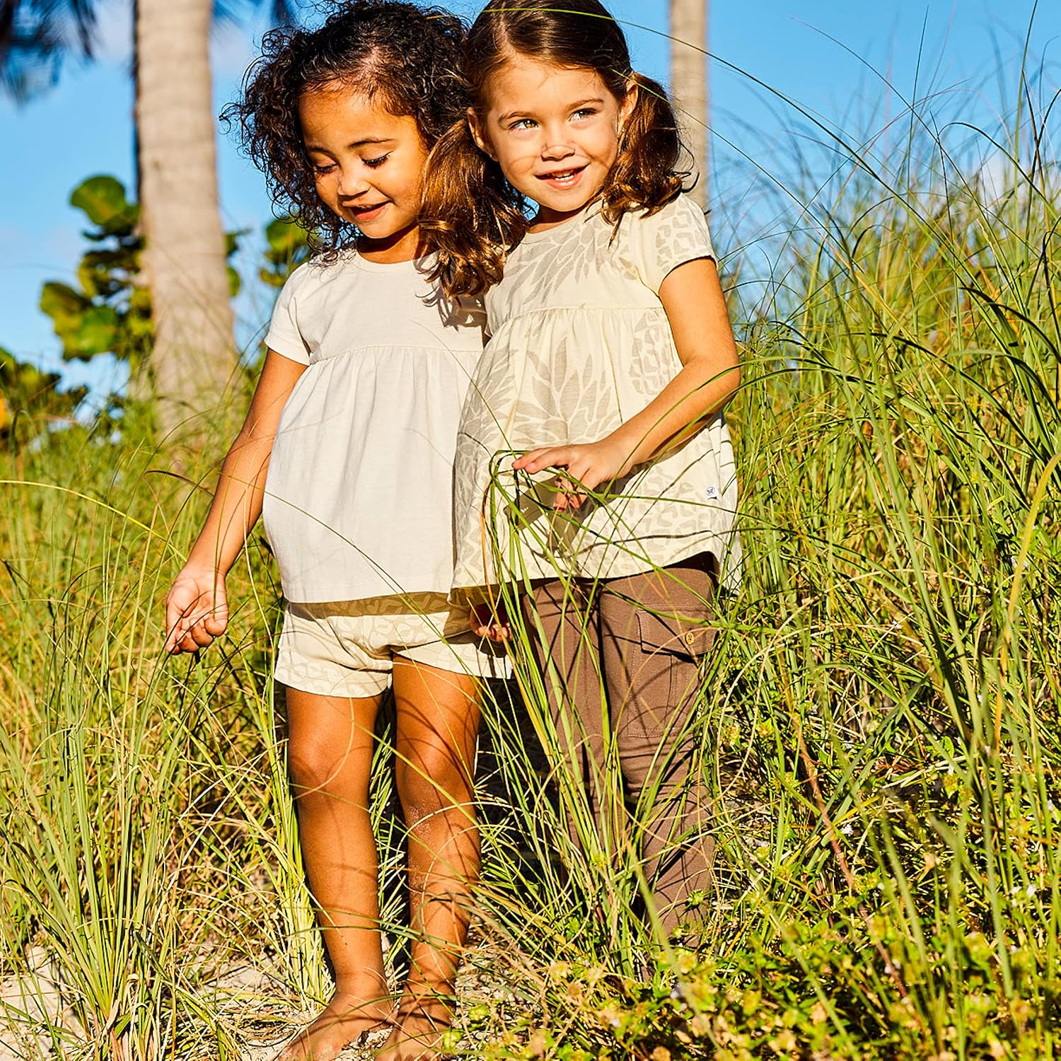 HonestBaby Baby, Toddler, and Little Girls' 100% Organic Cotton Puff Sleeve T-Shirts (10 Pack) - Image 2