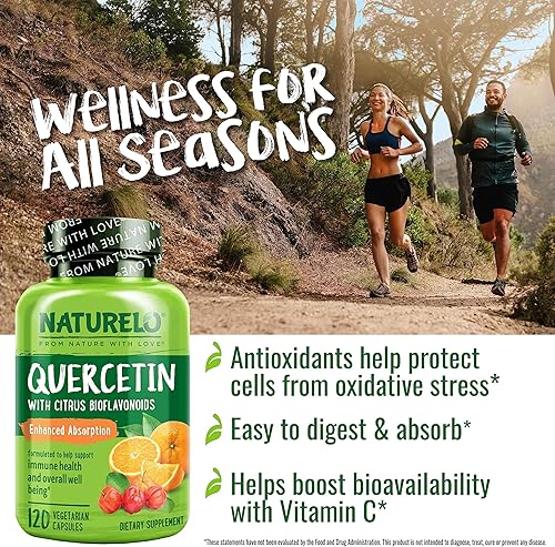 Miniatura 6 de NATURELO Complejo bioflavonoide cítrico de quercetina con absorción mejorada - 120 cápsulas vegetarianas