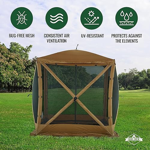 Miniatura 5 de Hike Crew Tienda de campaña desplegable de 6 x 6 pies  Refugio instantáneo de 4 lados para exteriores con estacas, cuerdas y bolsa de transporte