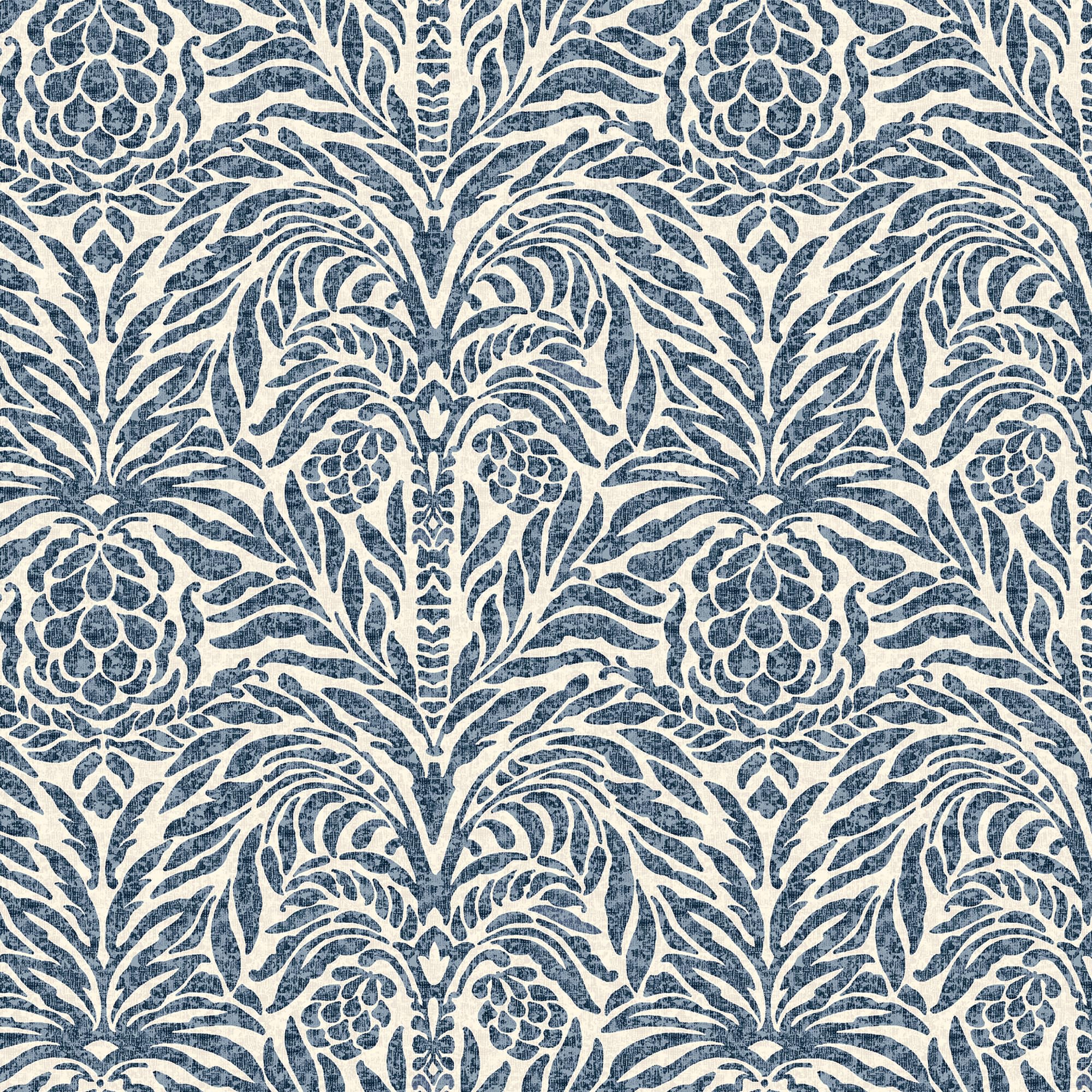 Papier peint à décoller et à coller en vinyle Bondi Batik indigo Tommy Bahama pour salon et murs