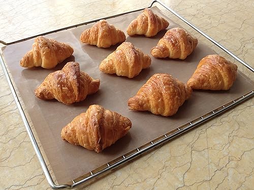 Miniatura 4 de Bluedrop Bandeja para hornear macarrones de silicona y revestimiento de horno de PTFE, 1 unidad de alfombrillas antiadherentes para hornear para