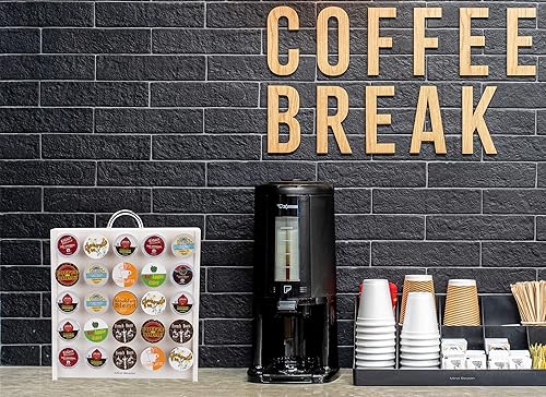 Miniatura 2 de Mind Reader Organizador de pared de almacenamiento, gabinete, unidad de bloqueo de café de una sola porción con asa, capacidad para 50 vainas, 5.20
