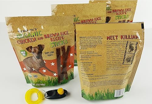 Miniatura 2 de Trader Joe's - Paquete de palitos de recetas orgánicas de pollo y arroz integral, 5 onzas, paquete de 4, clicker de comportamiento y entrenamiento