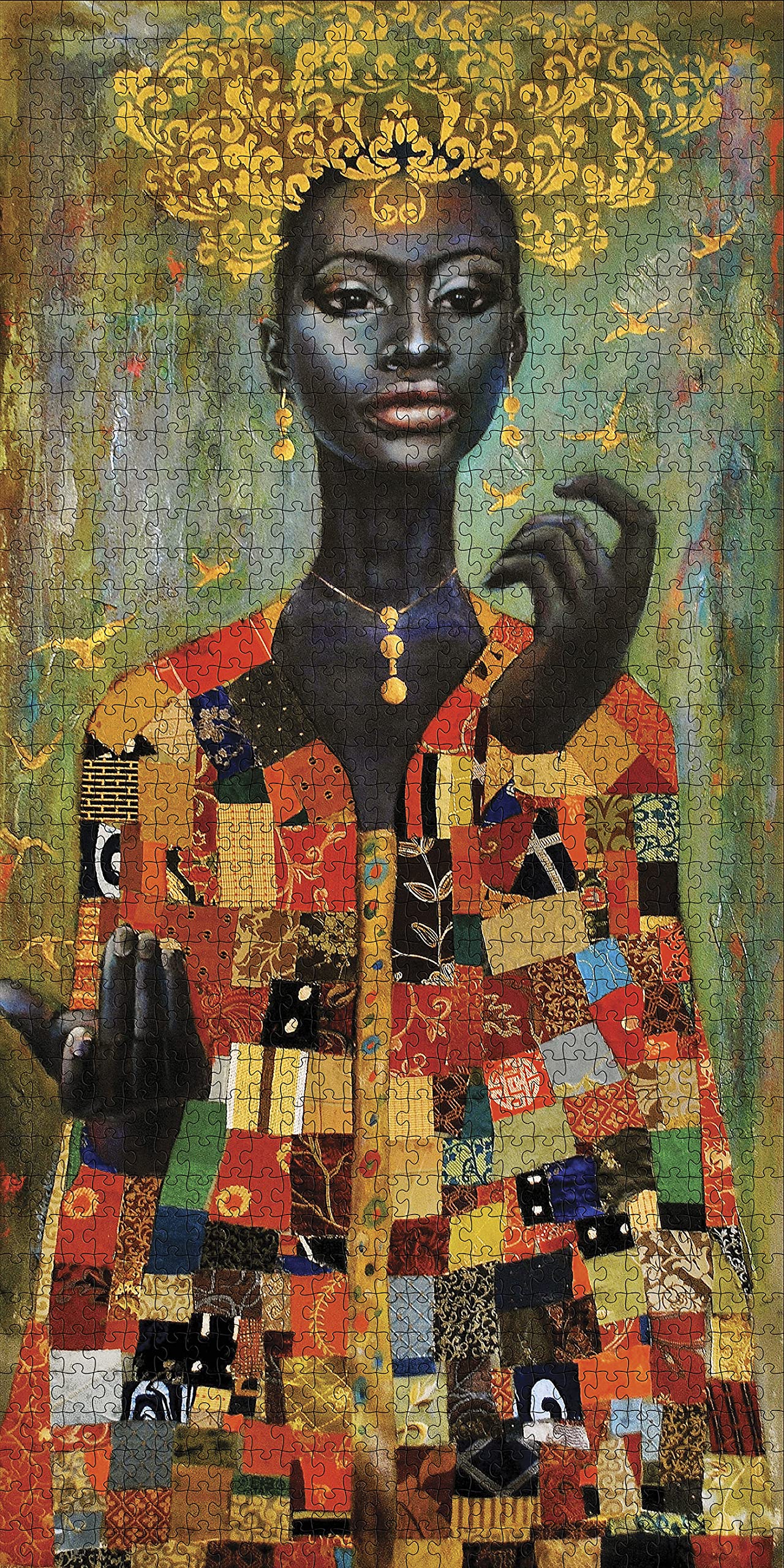 Pomegranate 1000 Piece Jigsaw Puzzle for Adults, Tamara Madden's Her Coat of Many Colors, Matte Finish, Snug Fit - Image 3