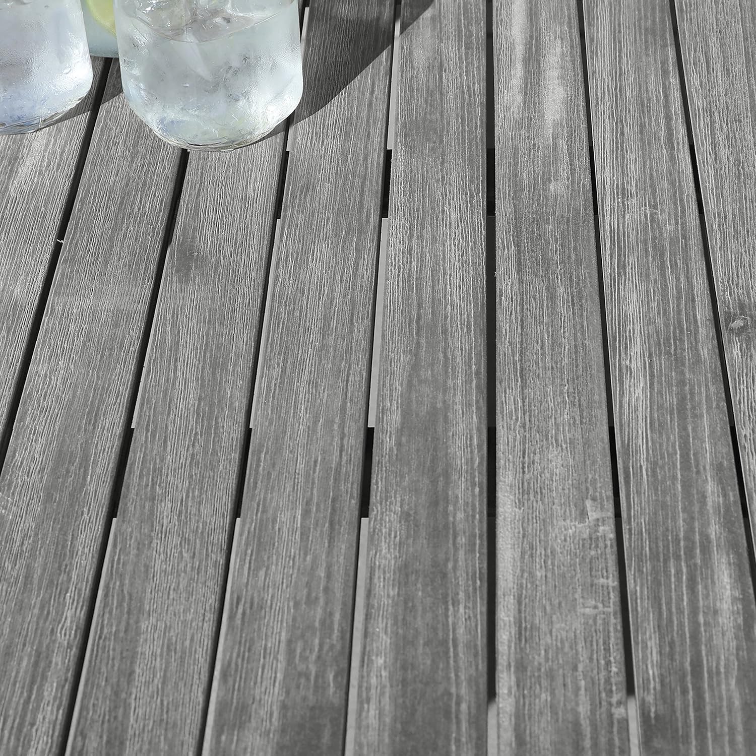 GOWE Renaissance Outdoor Rectangular Hand-Scraped Wood Patio Dining Table