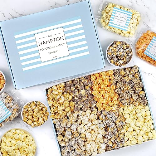 Sampler - Caja de regalo gourmet de palomitas de maíz, paquete variado de 8 sabores de palomitas de maíz, bolsas individuales de palomitas de maíz,