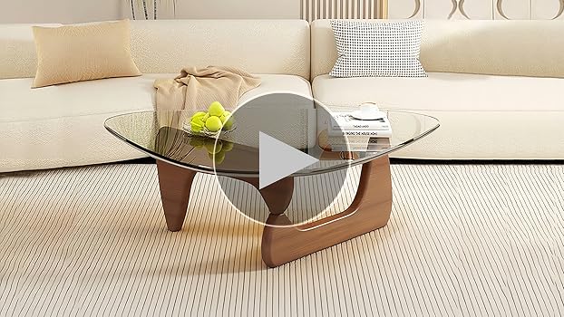 Glass Top Table ミットセンチュリー Amazon.com: Triangle Glass Coffee Table-Mid-Century Modern