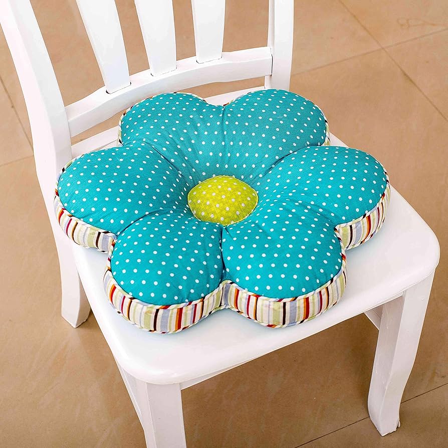 お花クッション　白青水色 楽天市場】短納期 フラワークッション 座布団 約38/55/70cm 花型