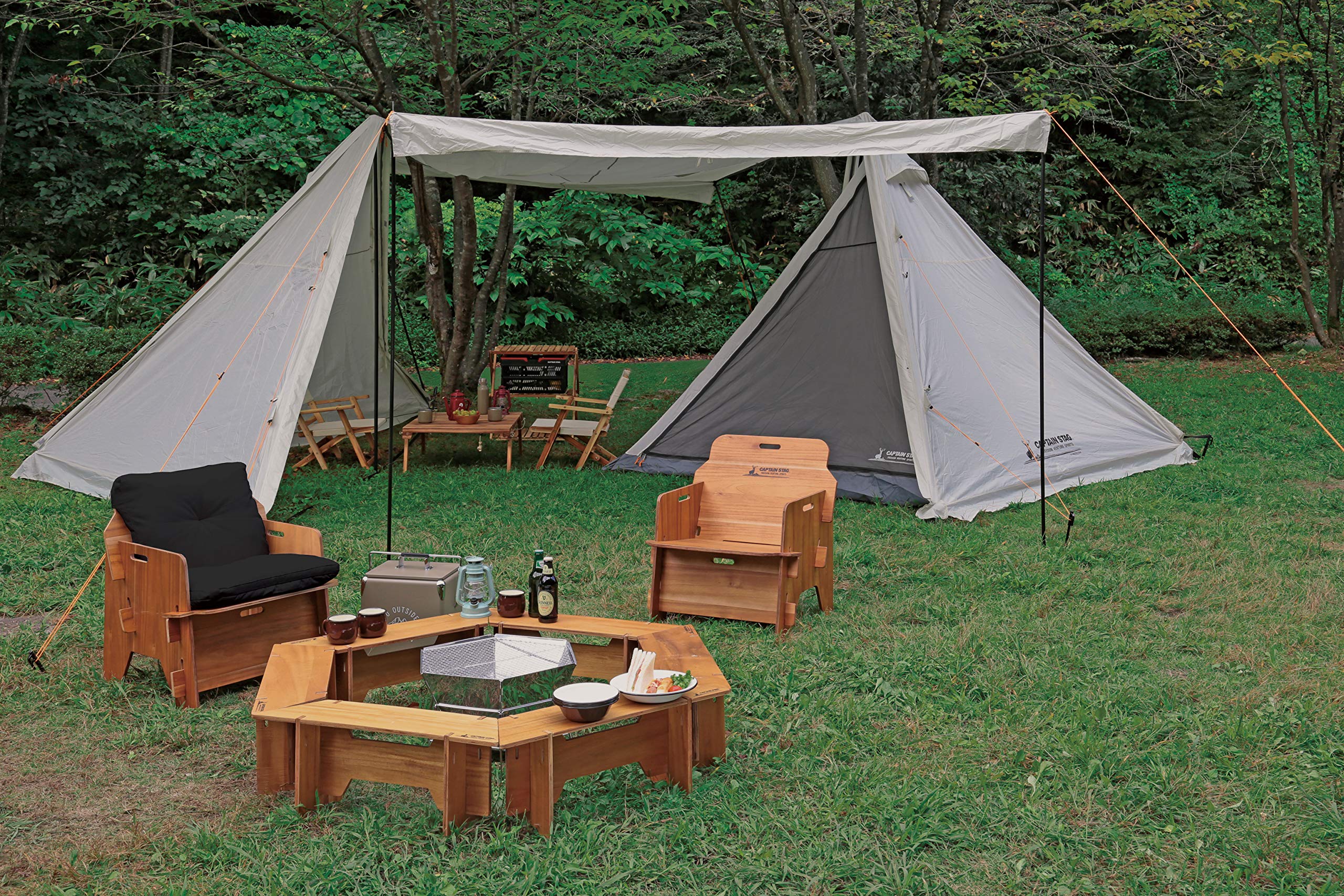 Amazon.com: Captain Stag Outdoor Chair, Chair, Bench, Solo Bench