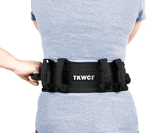 Miniatura 4 de TKWC INC - Cinturón de transferencia con asas - # 2305 - Cinturón de marcha de elevación con hebilla de bloqueo de liberación rápida, cinturón de