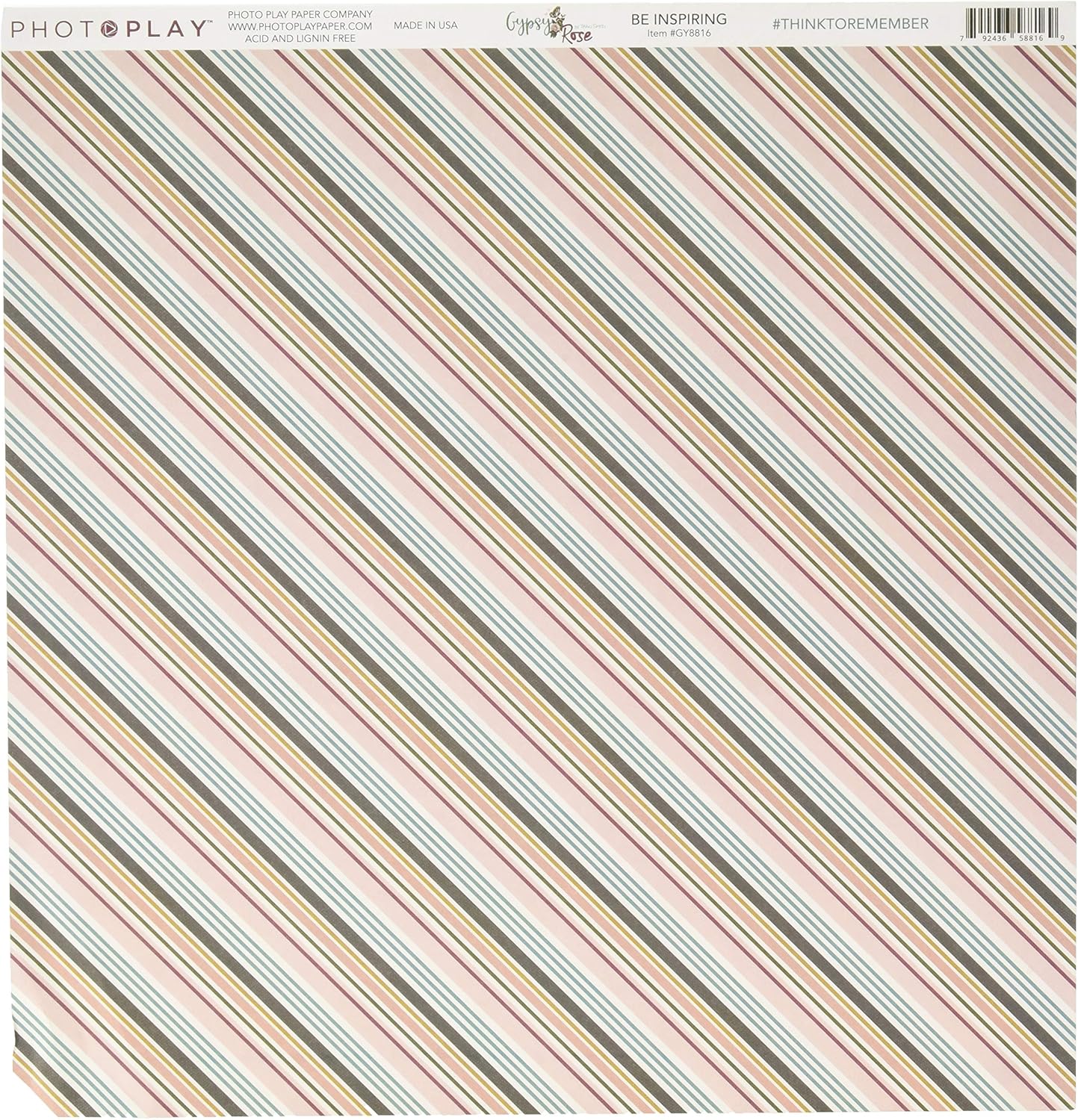 Photo Play Paper Be Inspiring Gypsy Rose Double-Sided Cardstock 12"X12", 31.75 x 30.48 x 0.076200000000000004 cm