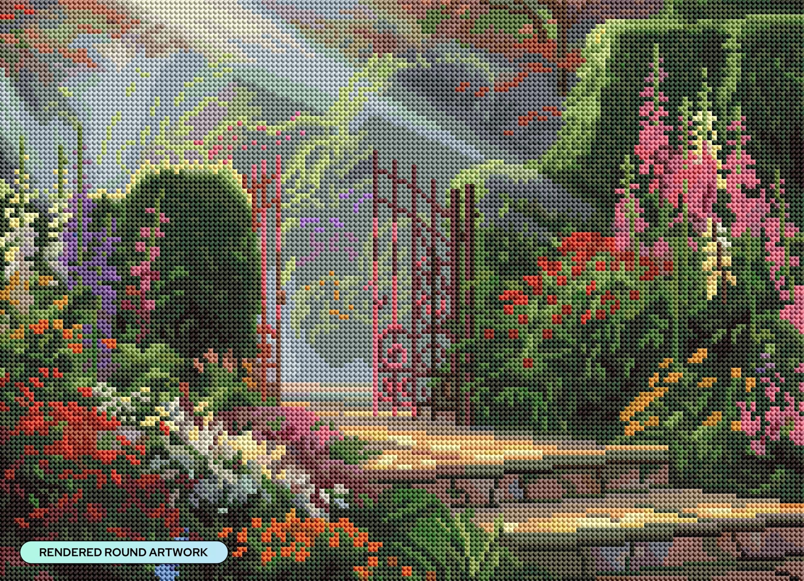 DIAMOND ART CLUB Kit de pintura de diamante Garden of Grace
