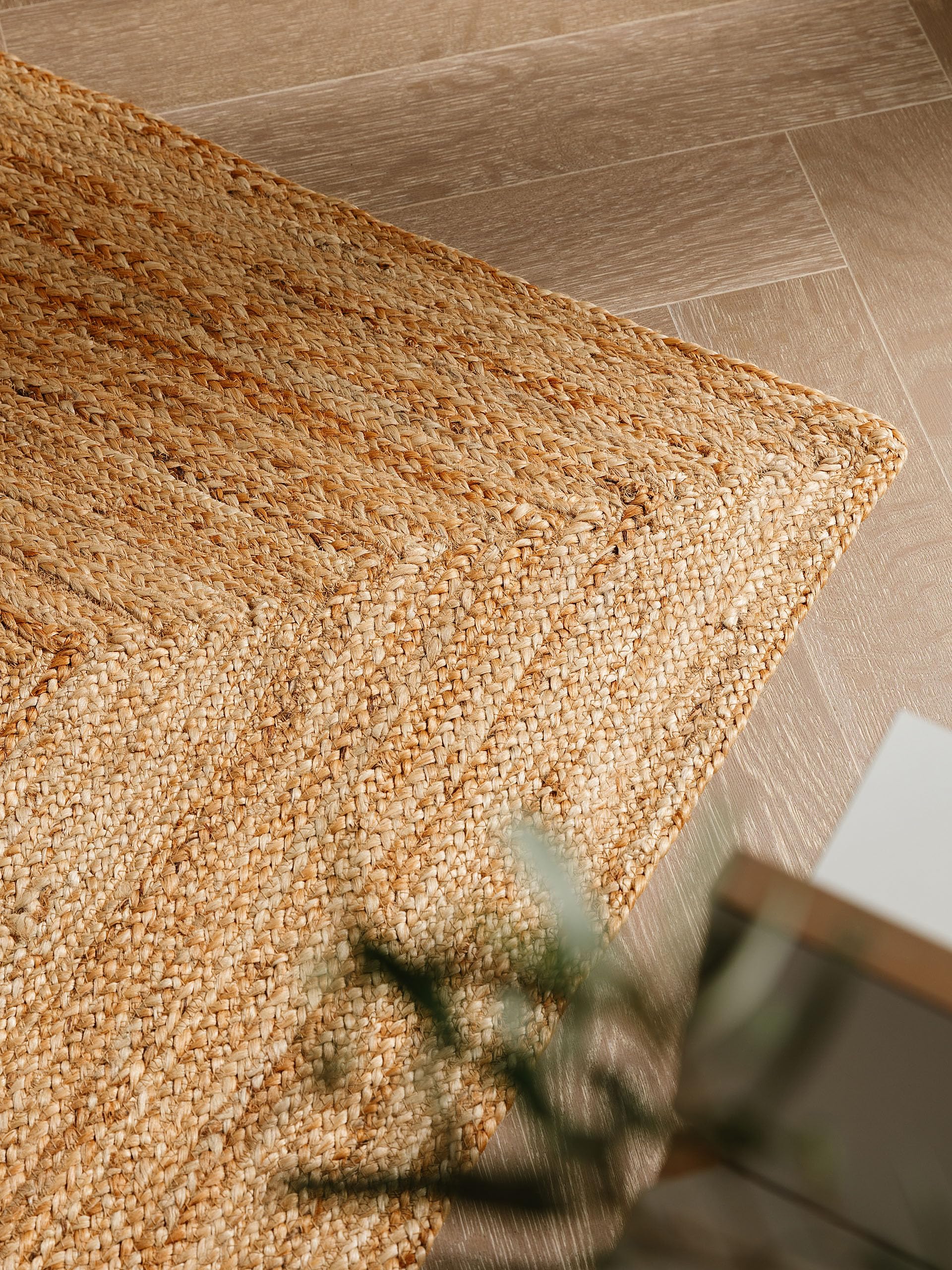 benuta Pure Alfombra Yute Jutta - Natural 70x200 cm - Tejido a Mano para Dormitorio, Sala de Estar y Salon - Diseño Boho - Apta para Suelos radiantes