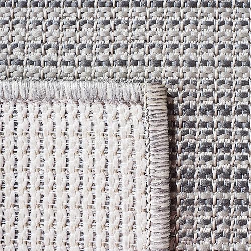 Miniatura 7 de SAFAVIEH Hampton Collection - Alfombra de pasillo, 2 x 9 pies, color gris, no desprende pelusa y de fácil cuidado, para interiores y exteriores,