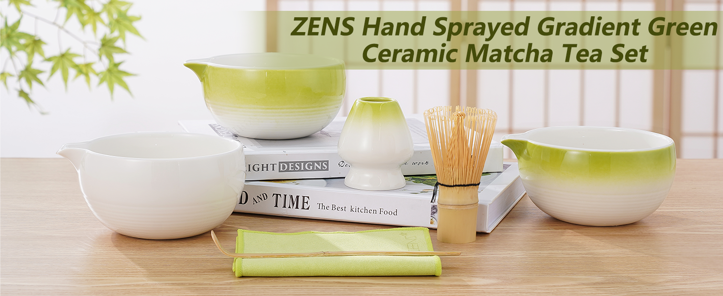Amazon.com: ZENS Matcha Whisk Set, 5pcs Matcha Kit Set Includes