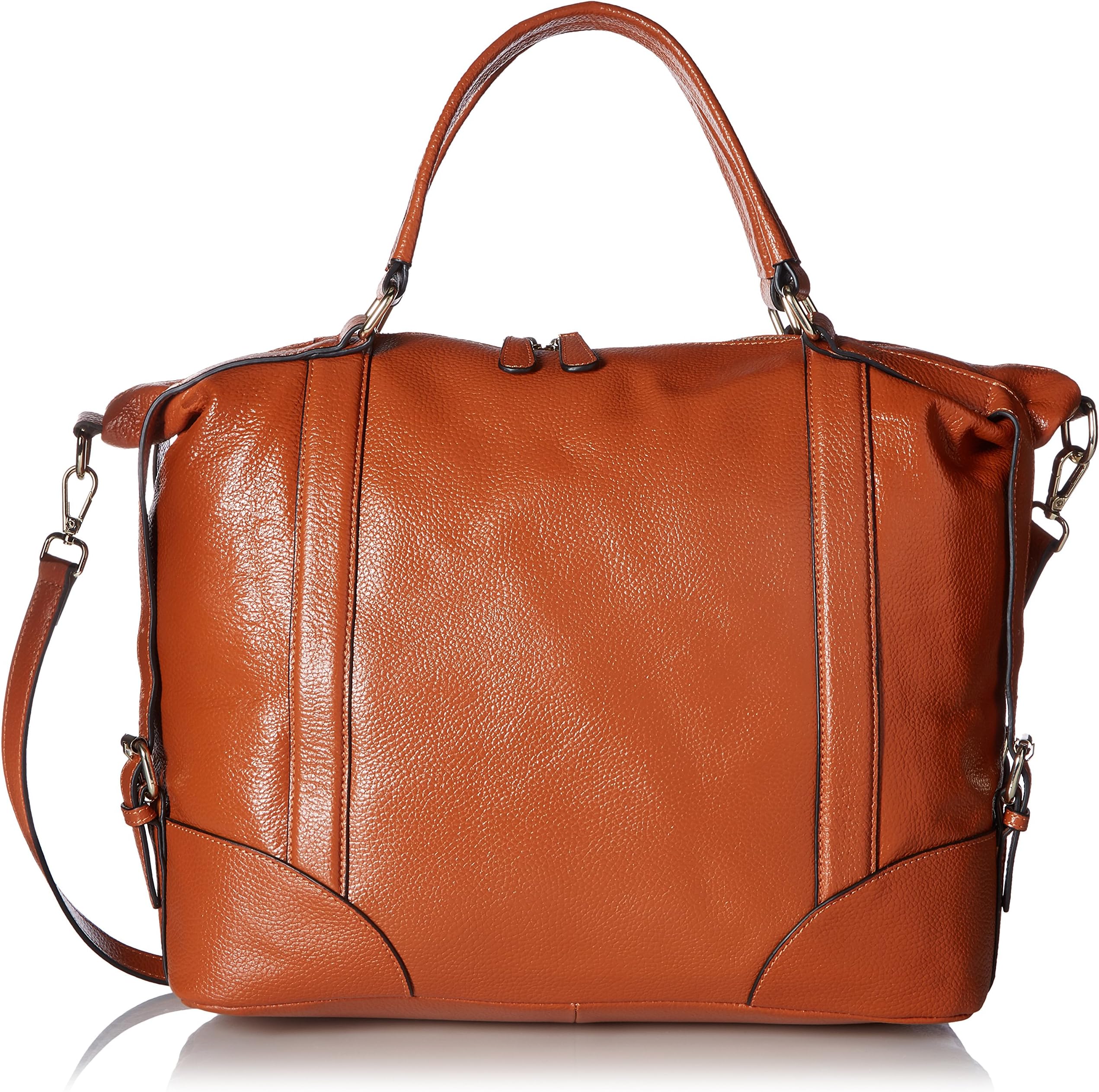 Donna Bella Designs Vivian Leather Shoulder Bag, Brown
