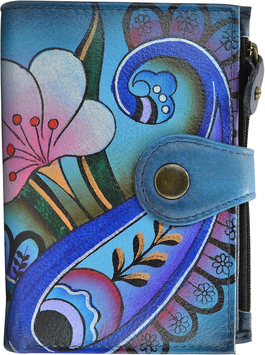 Anna by Anuschka Women's Hand Painted Genuine Leather Ladies Wallet - Image 4