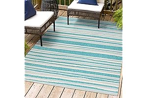 JONATHAN Y Castara Wavy Stripe Coastal Indoor/Outdoor Rug