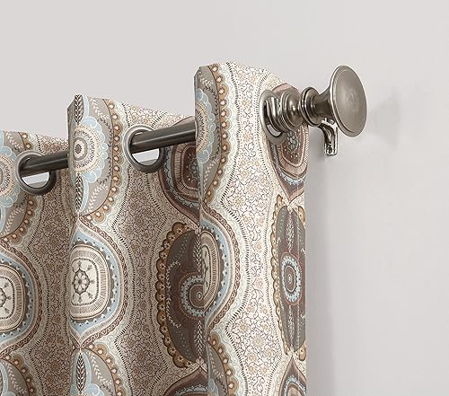 Miniatura 2 de Sun Zero Santana Folklore impresión con aislamiento térmico eficiente de la energía cortina de ojal Panel