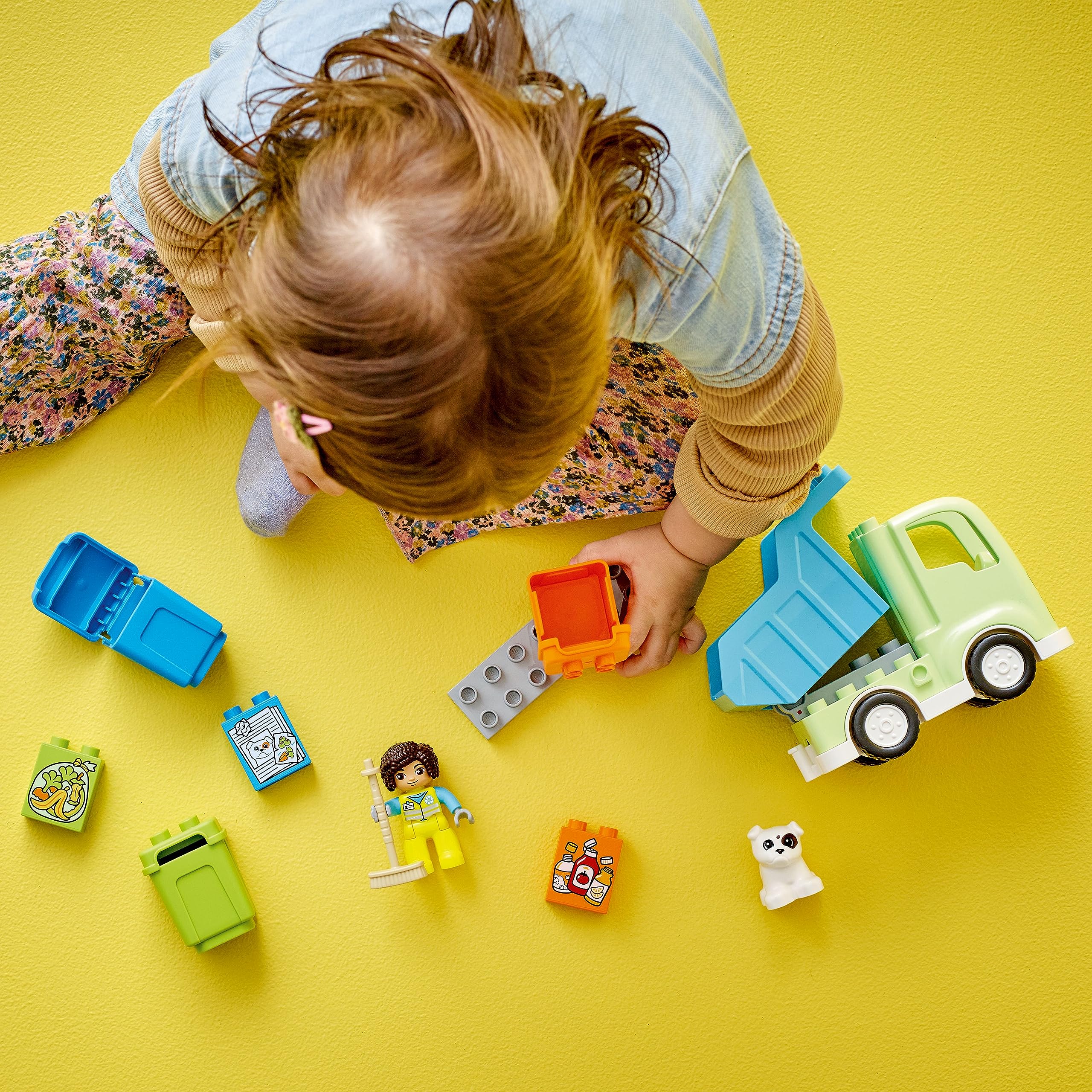 DUPLO Town Recycling Truck 10987 - Juego de juguetes de construcción, aprende a través del juego con este regalo creativo de cumpleaños STEM para niños pequeños, niños y niñas a partir de 2 años, 7