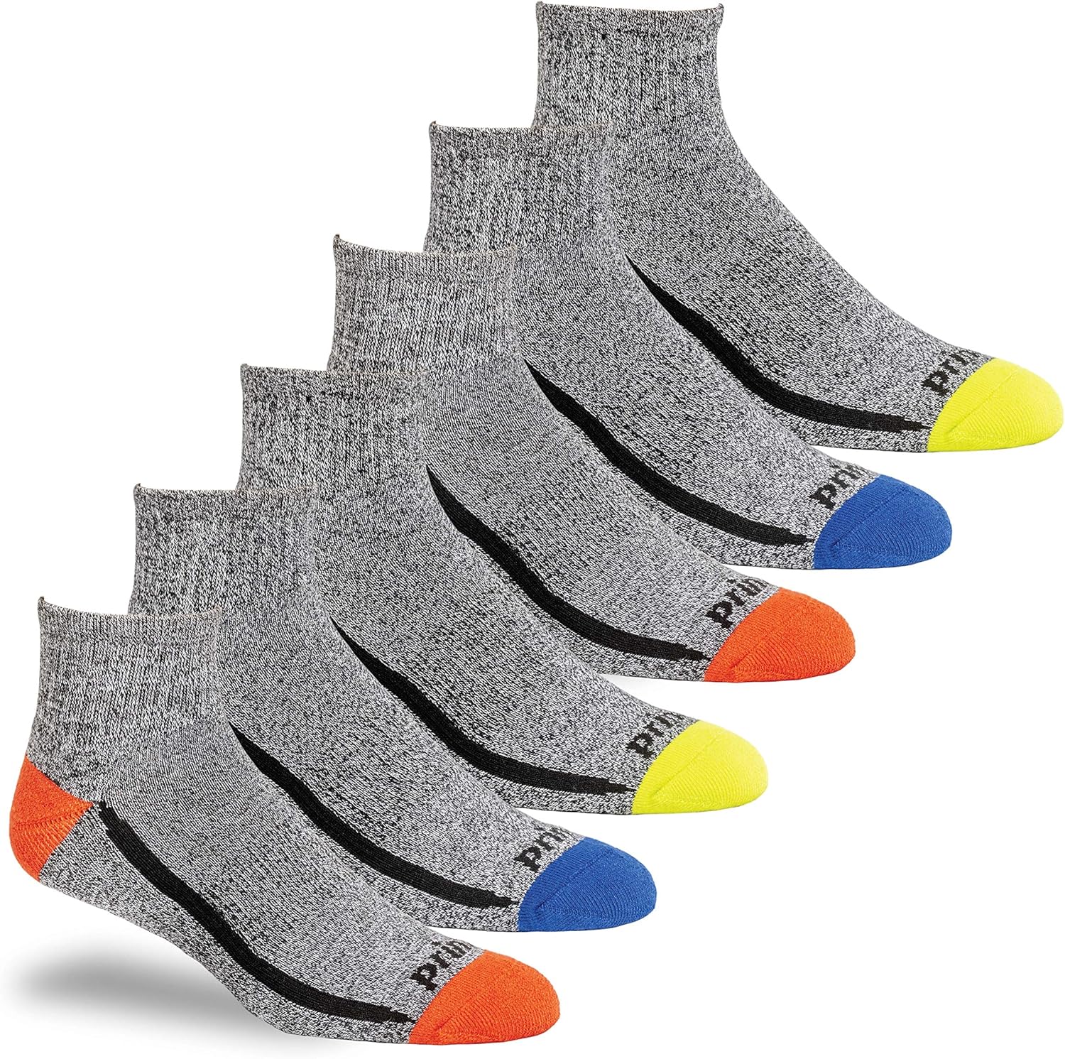 Prince Men's Extended Size Athletic Quarter Socks (6 Pair Pack) (Black) : Clothing, Shoes & Jewelry