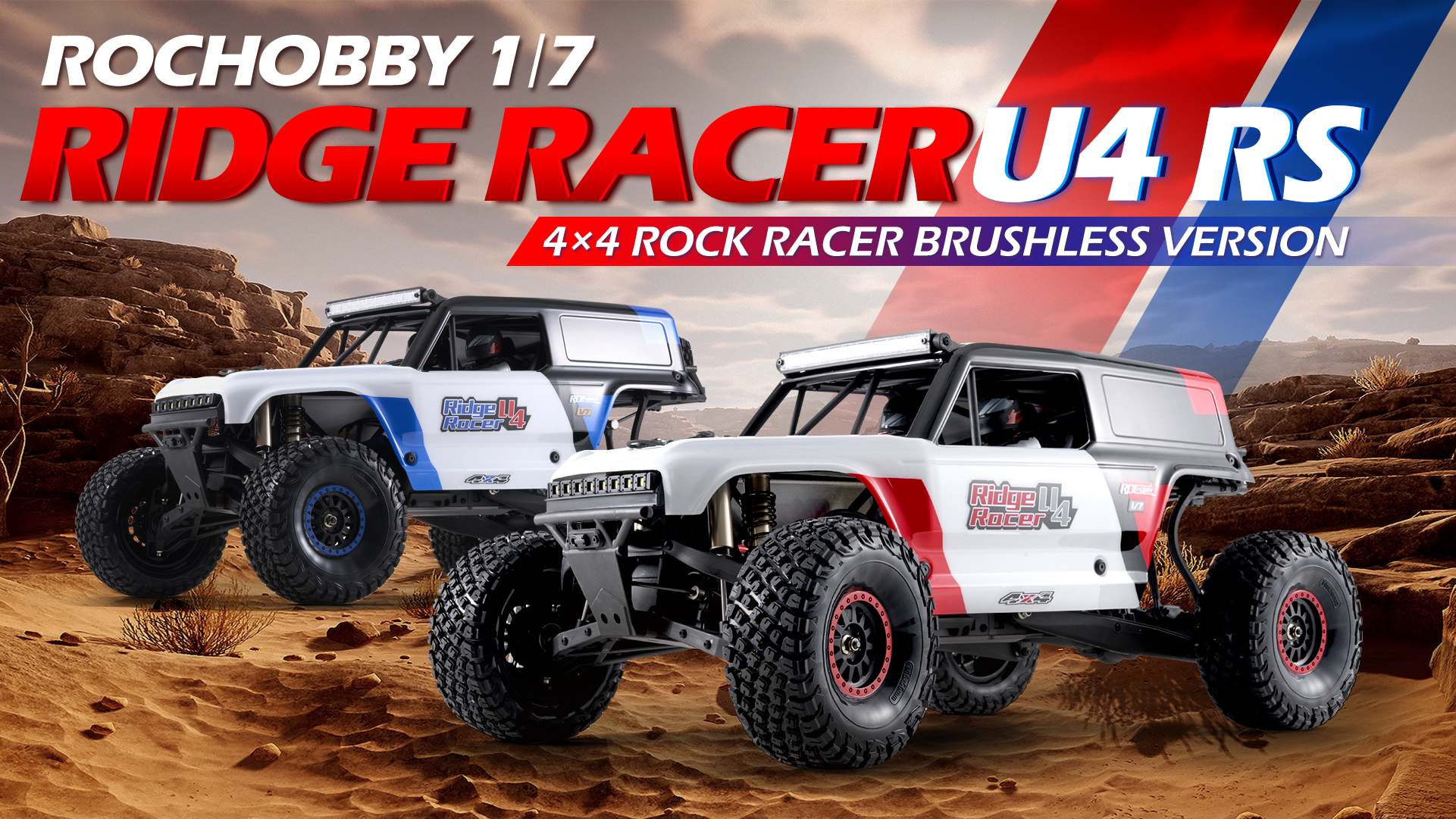 Amazon.com: RocHobby 1/7 Ridge Racer U4 RC Truck 4WD RS 80km