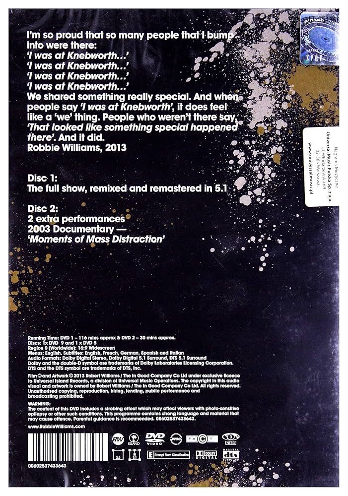 (未使用･未開封品)　Live at Knebworth: 10th Anniversary Deluxe Edition vf3p617 Amazon.com: Live at Knebworth (10th Anniversary Edition