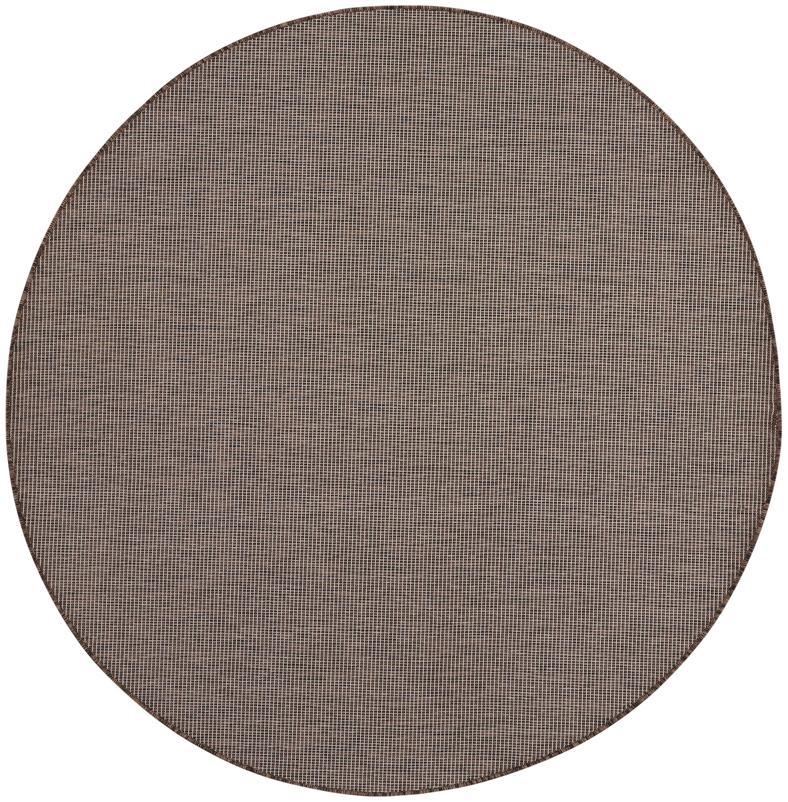 Nourison Positano Indoor/Outdoor Natural 8' x round Area Rug, Easy Cleaning, Non Shedding, Bed Room, Living Room, Dining Room, Backyard, Deck, Patio (8 Round)