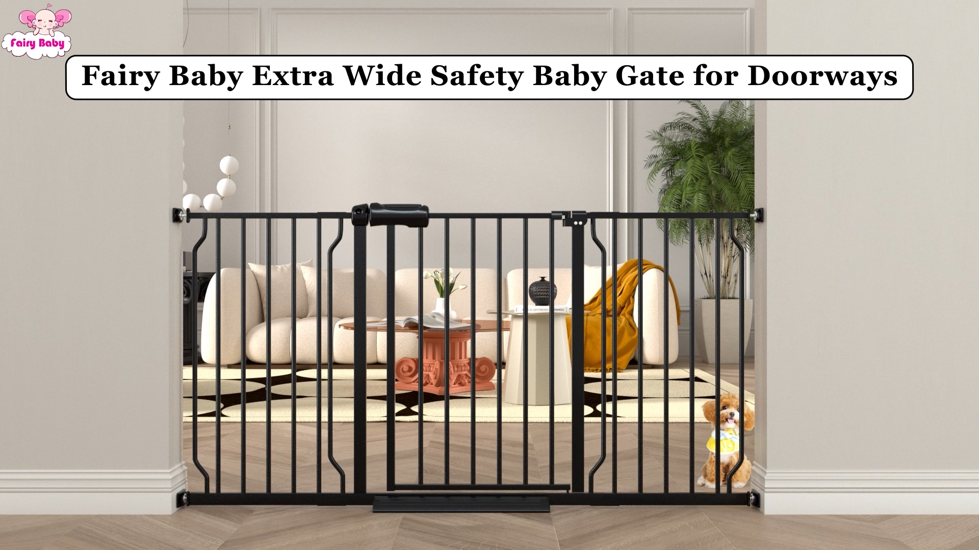 Amazon.com: Fairy Baby Extra Wide Baby Gate Black 57.5-62 Inch