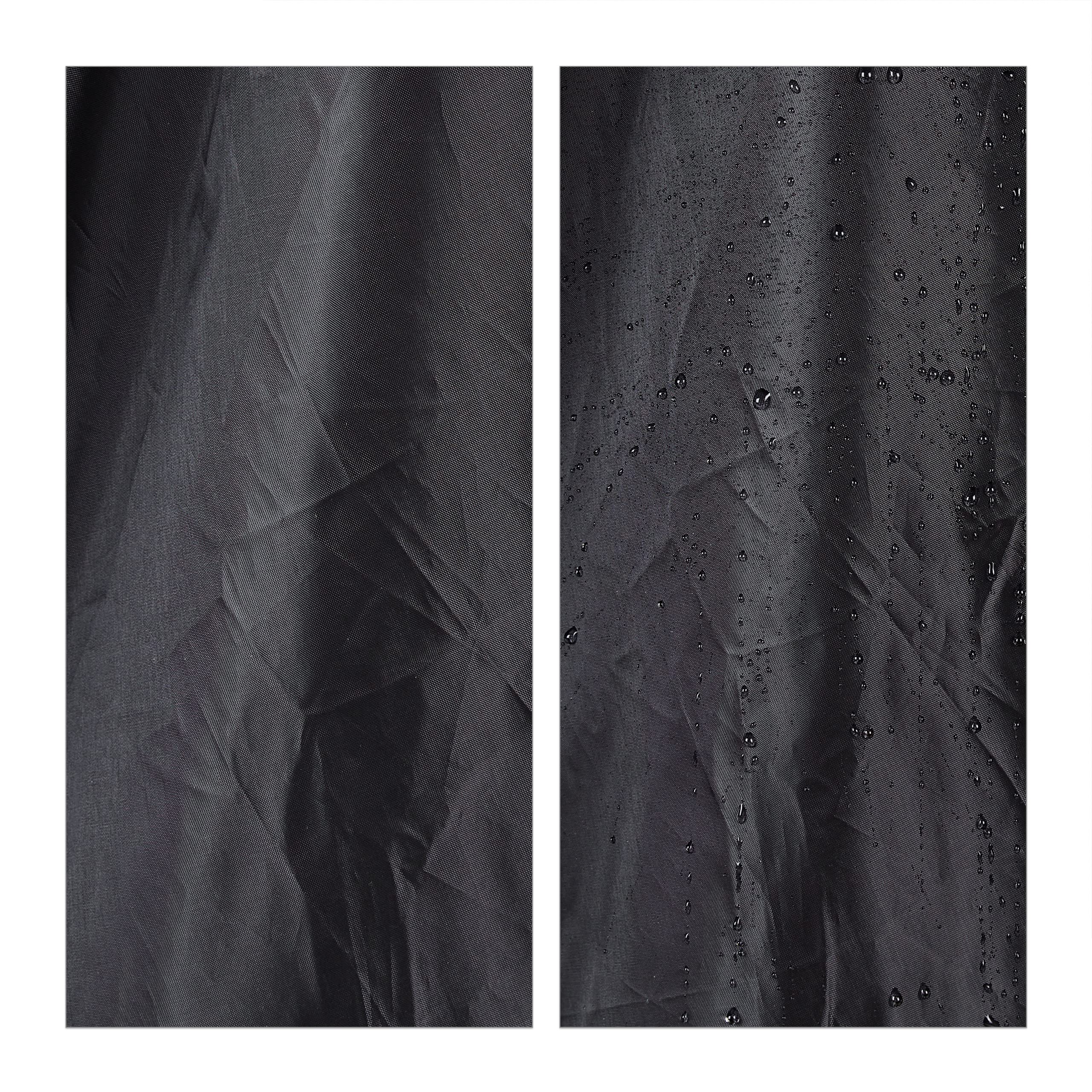 Relaxdays Cubierta bicis, para 3, 110 x 200 x 100 cm, Funda Bicicletas, con Bolso, plástico, Negro y Plateado, Poliéster