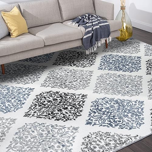 Tayse Pari - Alfombra de área de 5 x 7, 5 x 7, alfombras de interior para sala de estar, comedor, alfombra de dormitorio, alfombra de cocina,