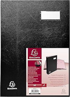 Exacompta 24211E Unterschriftsmappe 24x32 cm dehnbarer Faltenrücken 20 Fächer 1 Stück schwarz