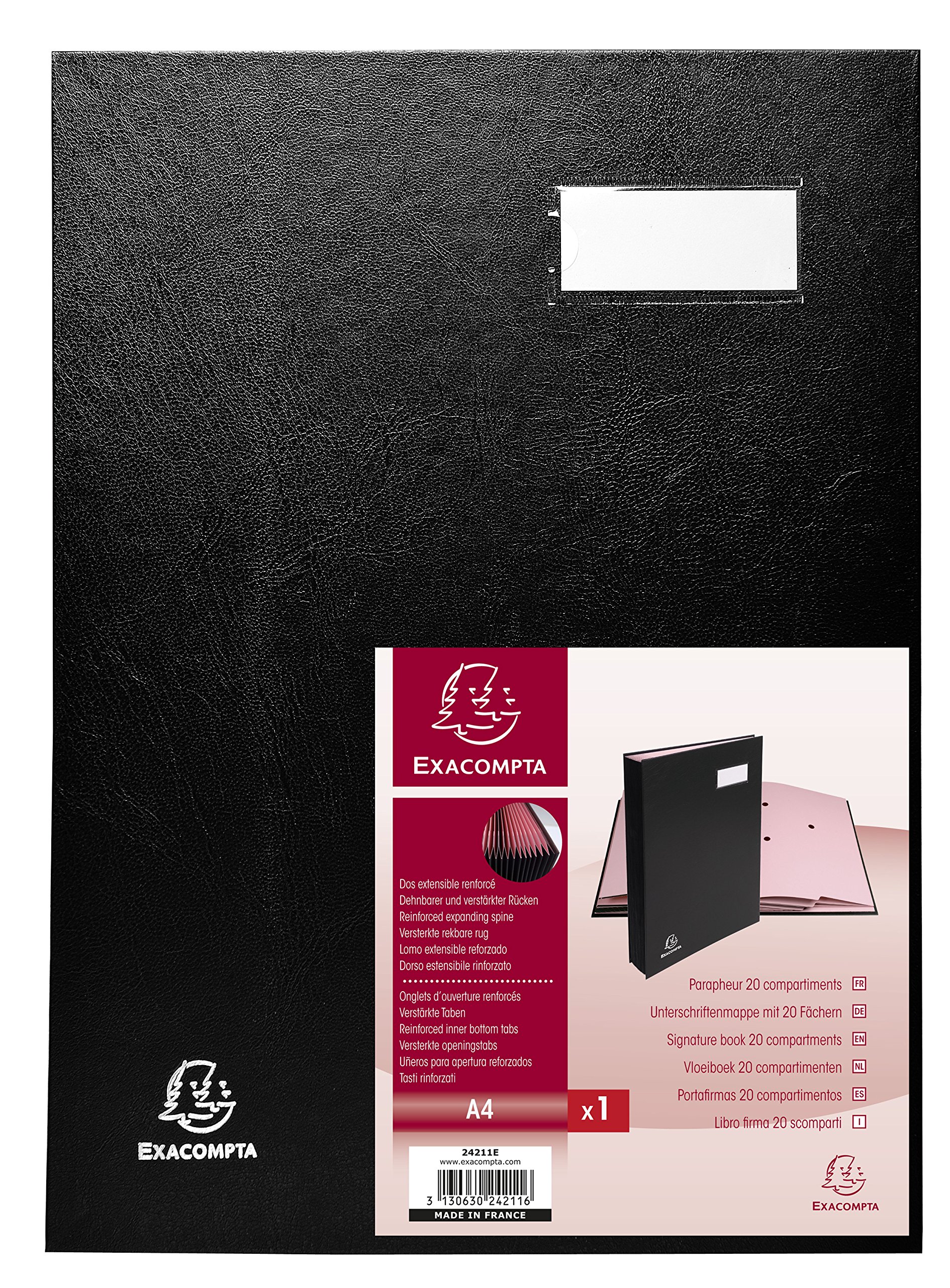 Exacompta Signature Book A4 Black 24211E 24 (W) X 2.5 (D) X 32.7 (H) Cm