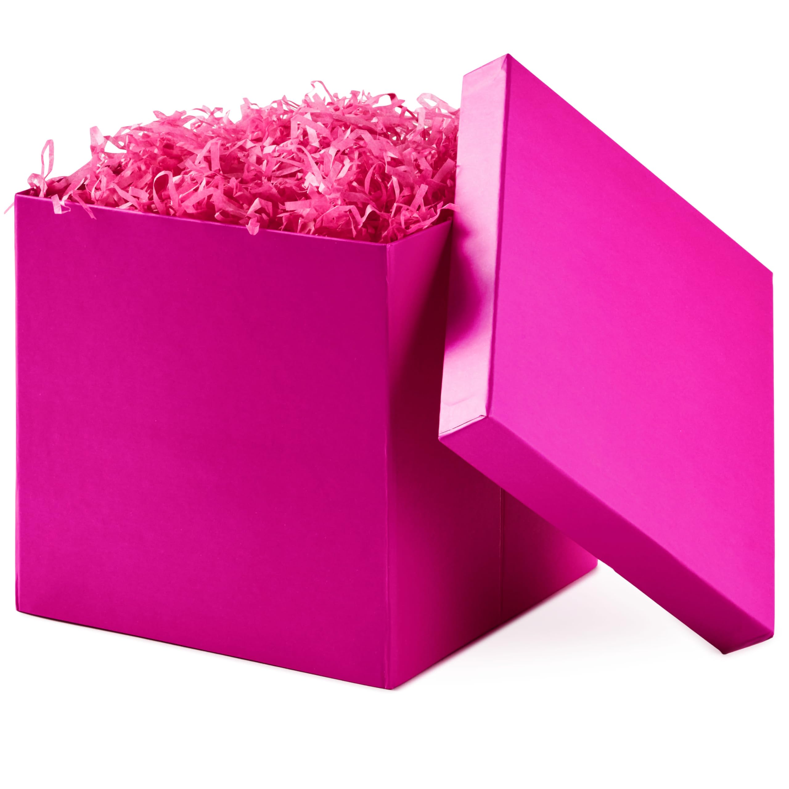 7" Gift Box with Lid (Hot Pink) for Birthdays, Bridal Showers, Weddings, Baby Showers and More (Hot Pink)