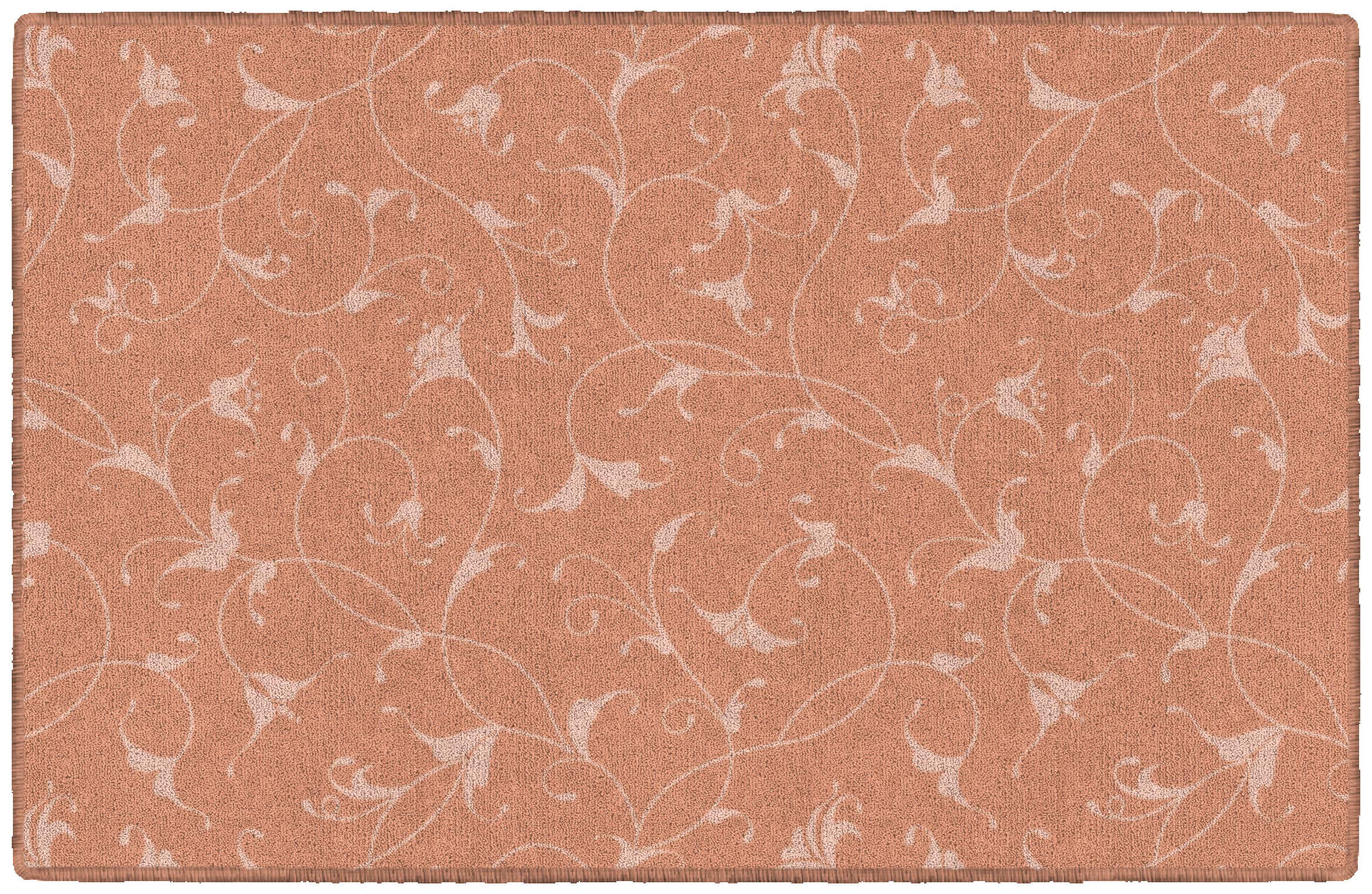 Caitlin Simple Home Indoor Area Rug with Floral Print Pattern, Perfect for Any Living Room Decor, Dining Room, Kitchen Rug, or Bedroom Area Rug, 2'6" x 3'10", Salmon (EW10248-30x46)