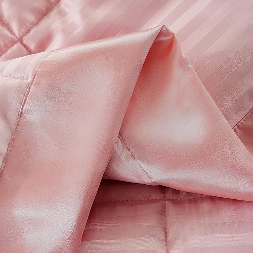 Miniatura 5 de downluxe - Edredón pesado, tamaño King. Edredones de 18 libras para adultos con abalorios de cristal. Edredón pesado con ribete satinado (90 x