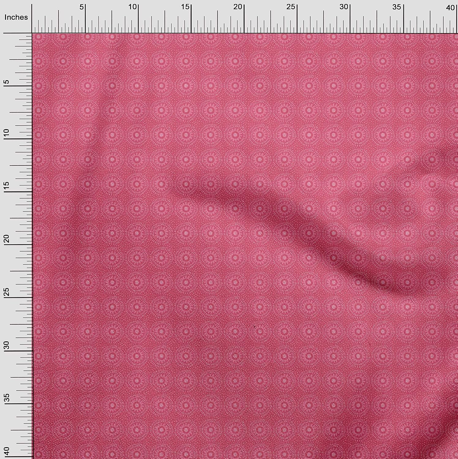 oneOone Georgette Viscose Pink Fabric African Quilting Supplies Print Sewing Fabric by The Yard 42 Inch Wide