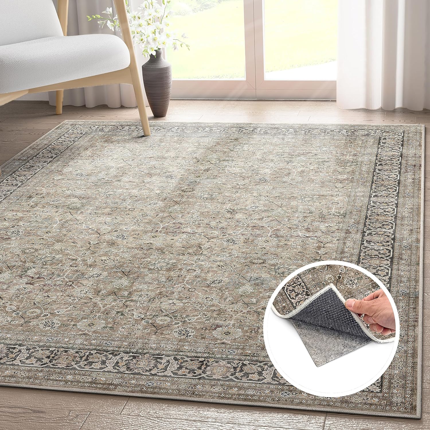 Amazon.com: Well Woven Asha 2-in-1 Deluxe Delphine Flat-Weave Floral ...