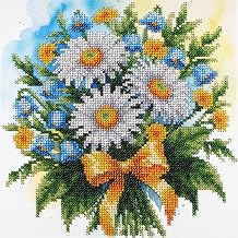 Bead Embroidery Kit Field Bouquet FL-1117 AllAboutEmbroidryUA Beaded Cross Stitch Floral Beadwork