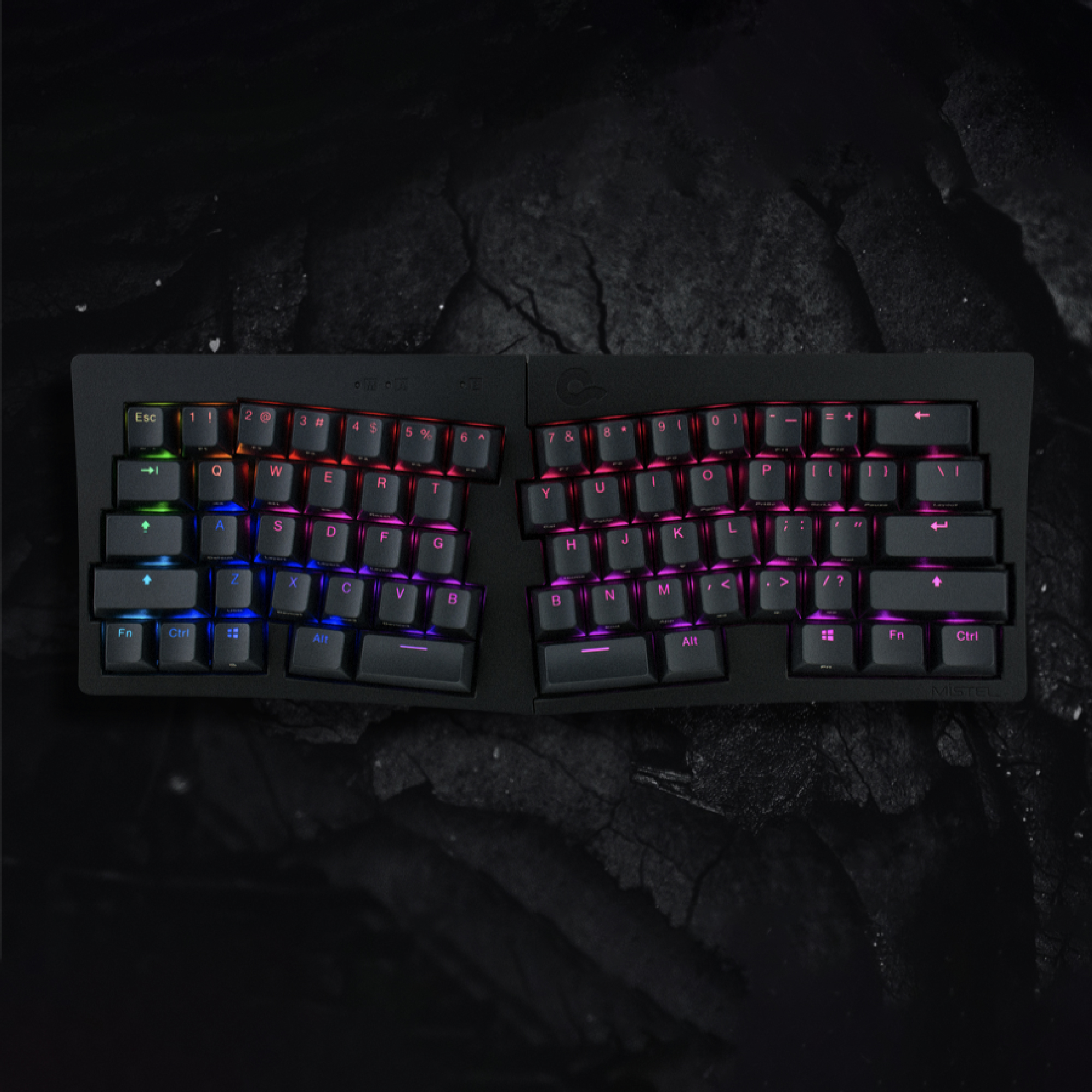 Amazon | MiSTEL MD600 Alpha BT RGB メカニカルキーボード 左右分離型