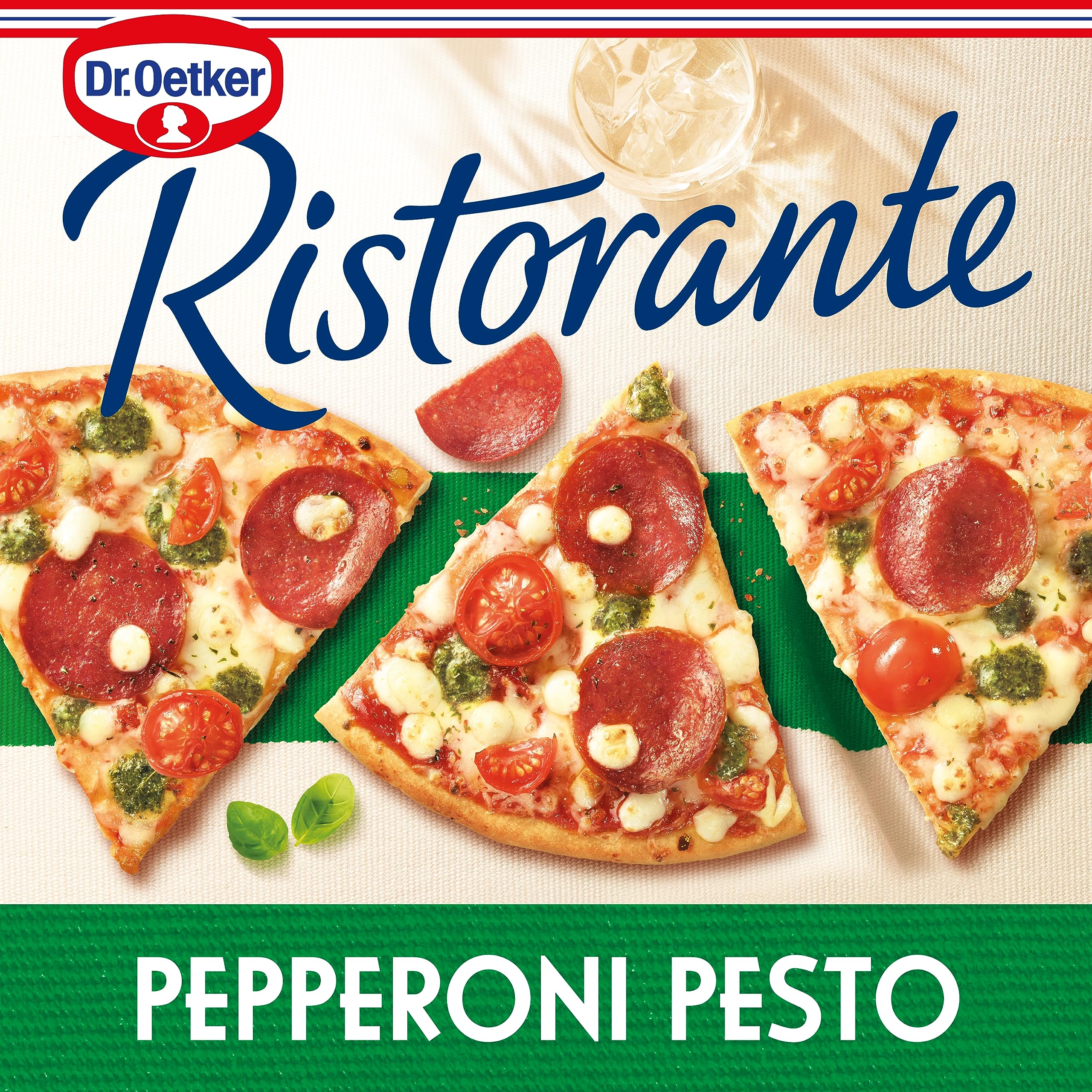 Ristorante Pepperoni, Mozzarella Cheese & Pesto Pizza, 360g (Frozen) - Packaging May Vary